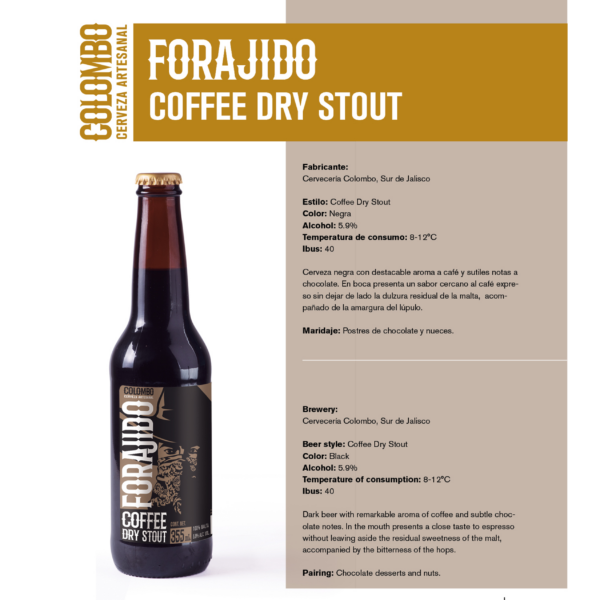 Forajido Coffee Dry Stout - Imagen 5